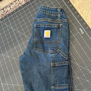 Carhartt boys size 8 carpenter blue jeans